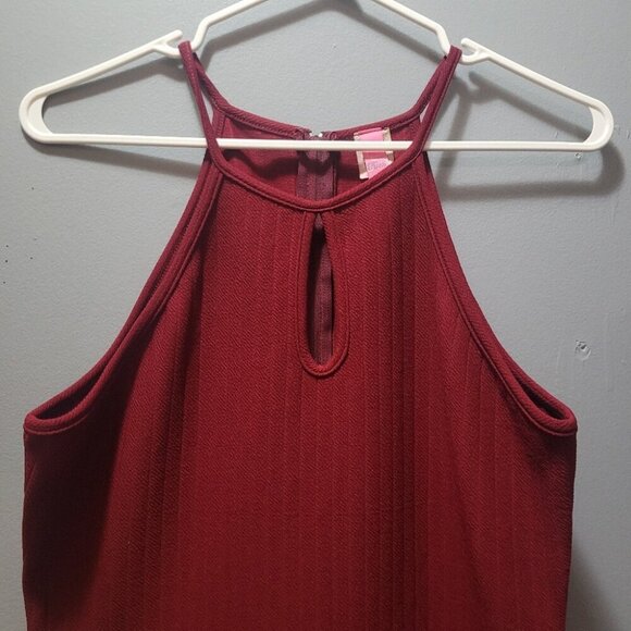 Route 3 Red Halter Lace Trim Dress S - Picture 4 of 10